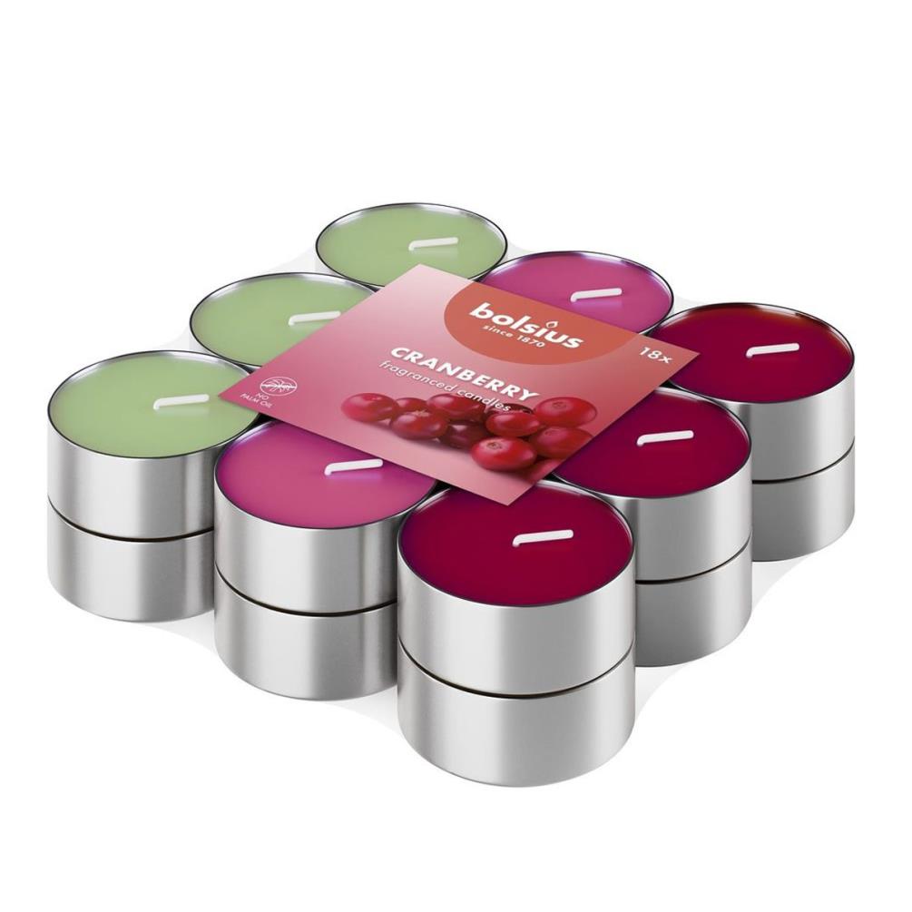 Bolsius Cranberry 5 Hour Tealights (Pack of 18) Extra Image 1